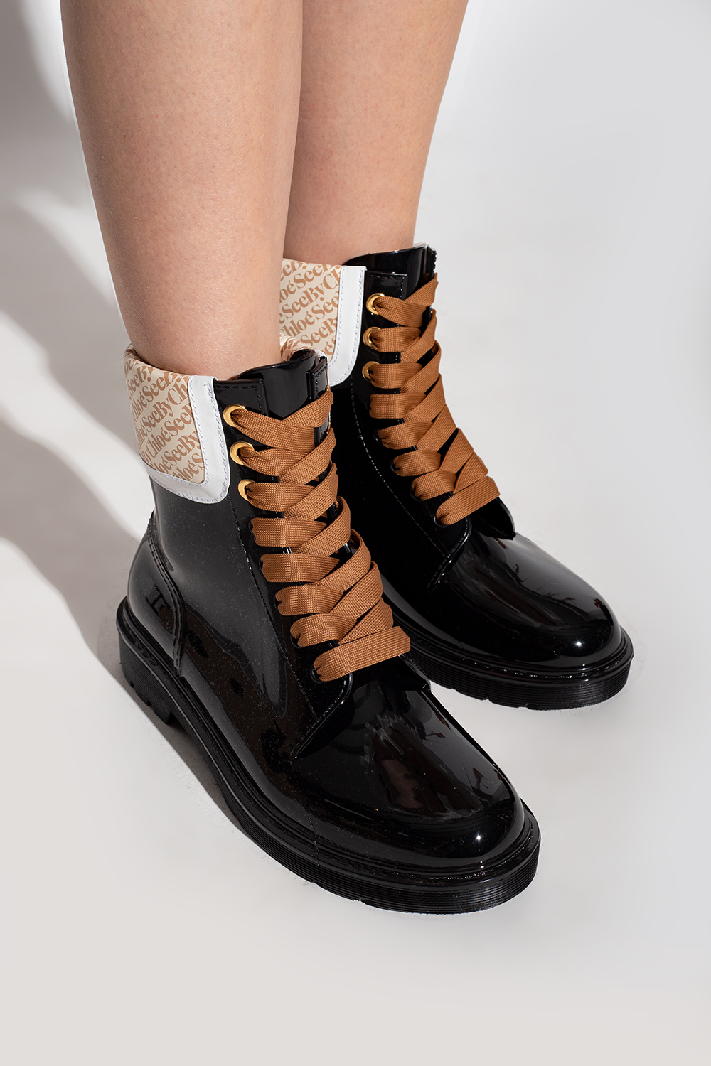 See by chloé discount florrie rain boots